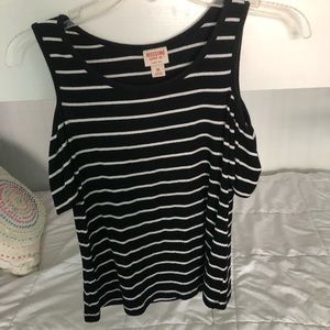 Black and White Striped Tee From Target // Size XS